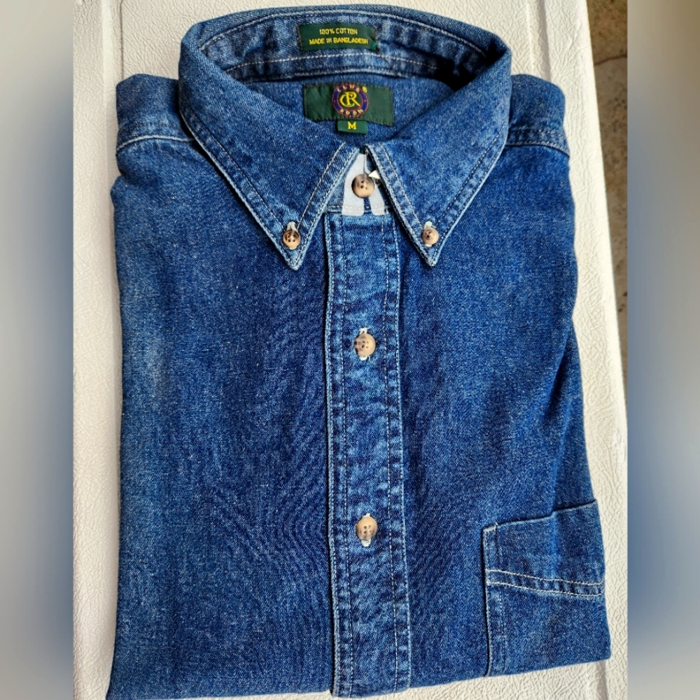 Men's Long sleeve Denim Shirt Medium